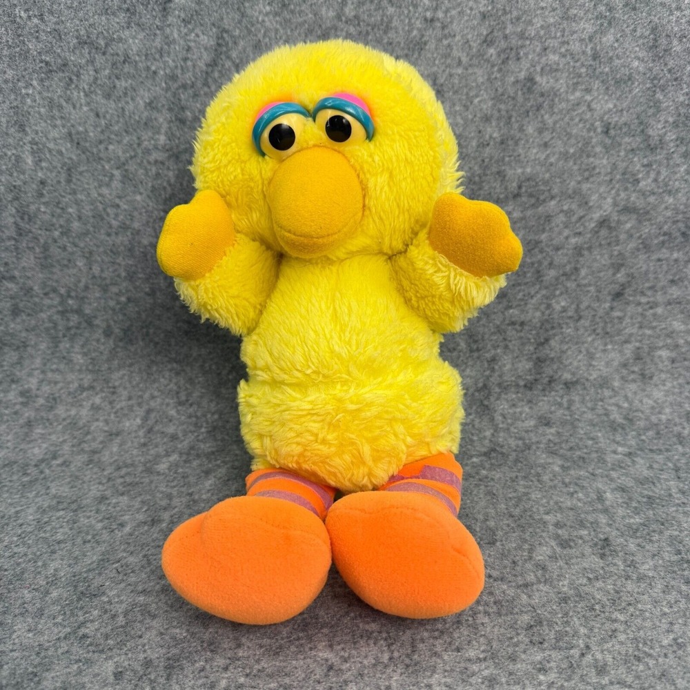 Vintage HASBRO SOFTIES Sesame‎ Street Big Bird 12" Plush Kids Toy Stuffed Animal